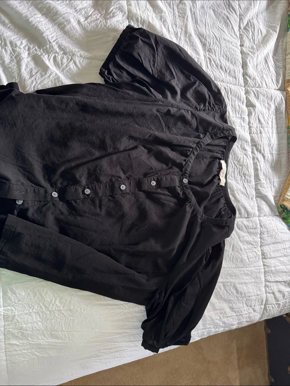 LOFT Black Lightweight Button-Up Shirt Jacket
